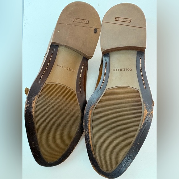 COLE HAAN Carmel Brown Leather Loafers - Picture 11 of 14